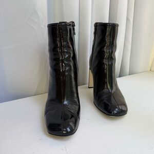 Rag & Bone “Ellis” Black Patent Leather Heeled Boots